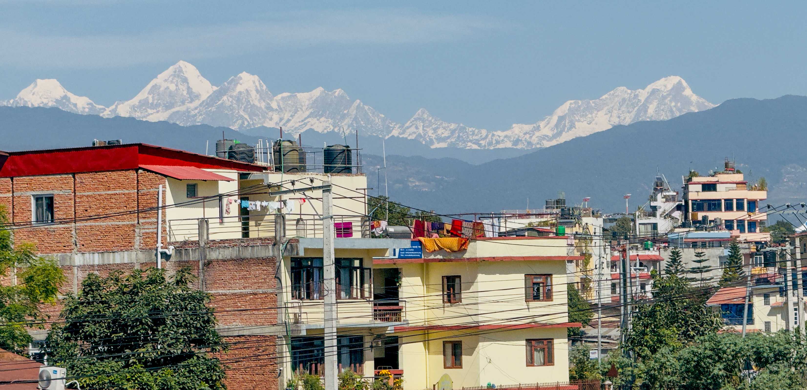 काठमाडौंबाट देखिएको जुगल हिमालको सुन्दर दृश्य